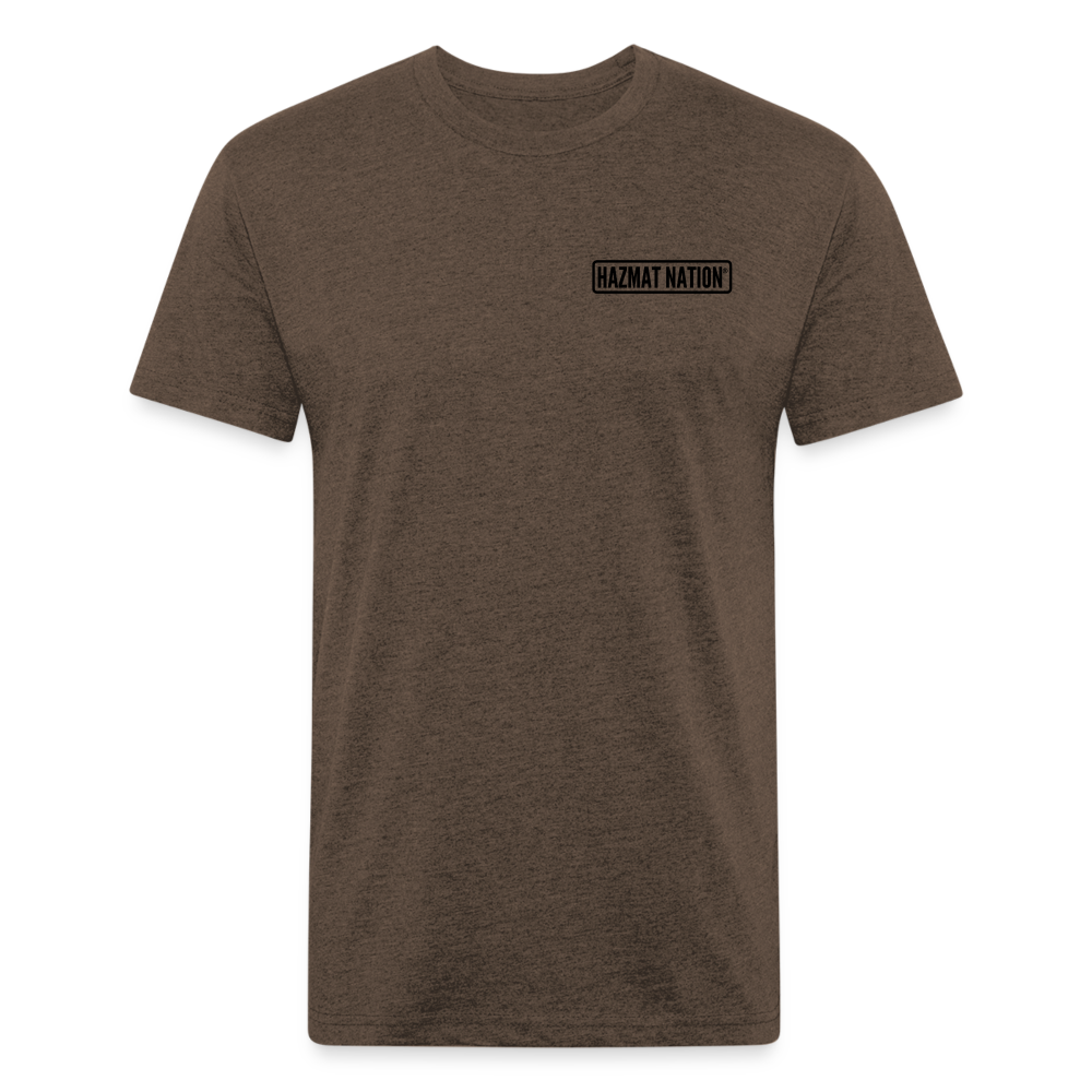 HazMat AF - Fitted Cotton/Poly T-Shirt by Next Level - heather espresso