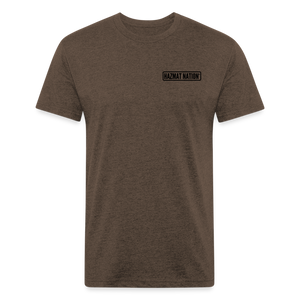 HazMat AF - Fitted Cotton/Poly T-Shirt by Next Level - heather espresso