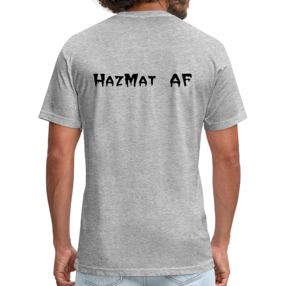 HazMat AF - Fitted Cotton/Poly T-Shirt by Next Level - heather gray