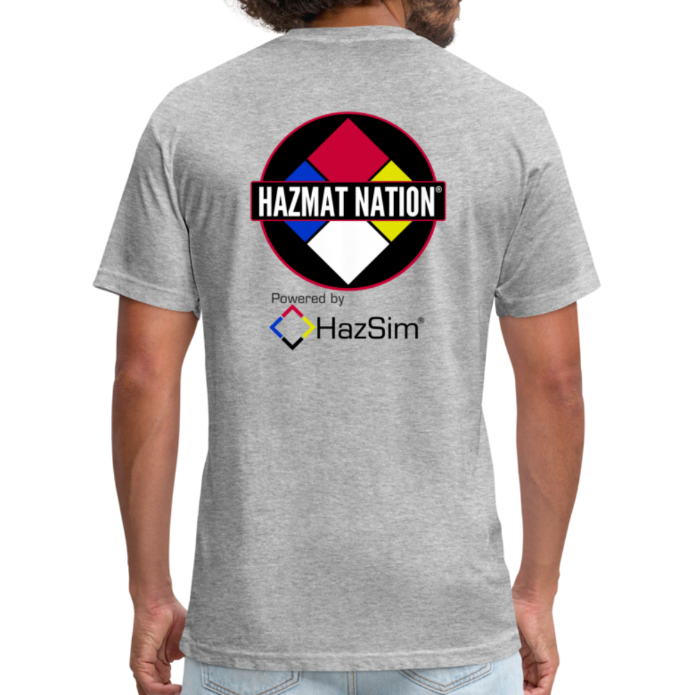 HazSim/HazmatNation Fitted Cotton/Poly T-Shirt by Next Level - heather gray