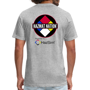 HazSim/HazmatNation Fitted Cotton/Poly T-Shirt by Next Level - heather gray