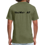 HazMat AF - Fitted Cotton/Poly T-Shirt by Next Level - heather military green