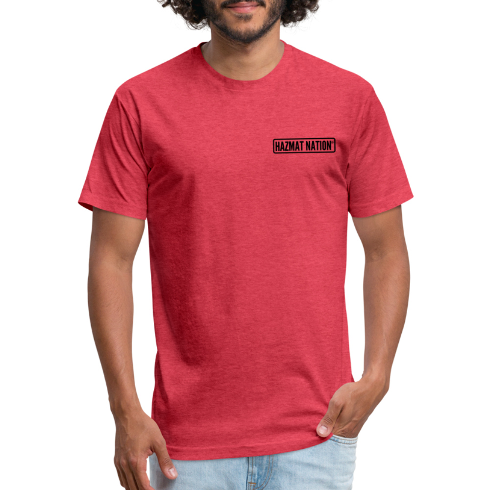 HazMat AF - Fitted Cotton/Poly T-Shirt by Next Level - heather red