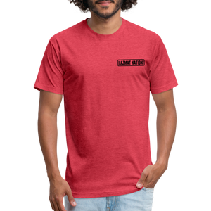 HazMat AF - Fitted Cotton/Poly T-Shirt by Next Level - heather red