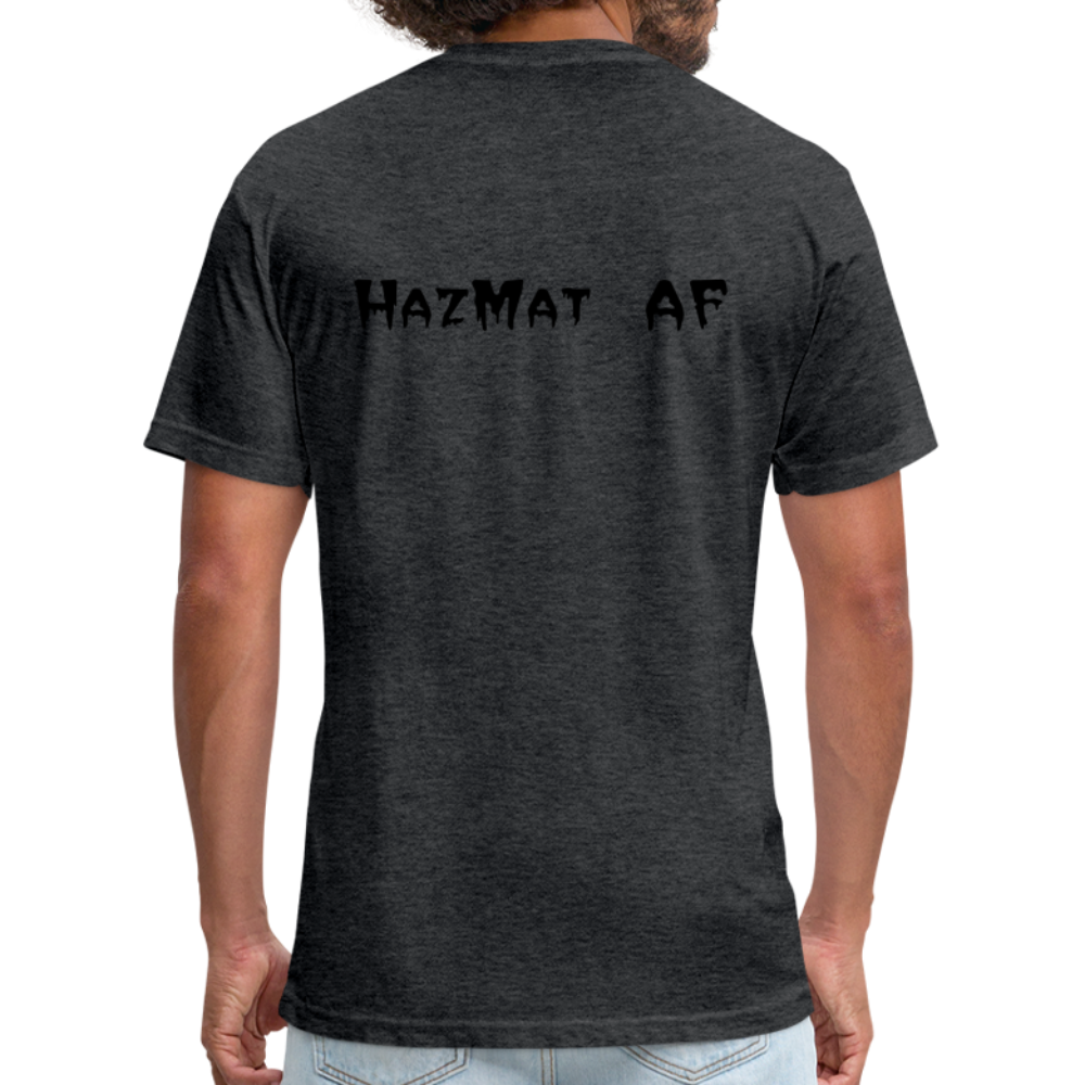 HazMat AF - Fitted Cotton/Poly T-Shirt by Next Level - heather black