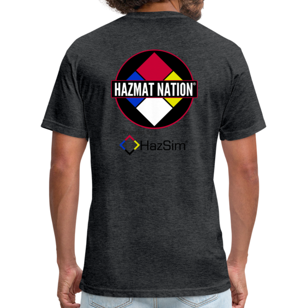 HazSim/HazmatNation Fitted Cotton/Poly T-Shirt by Next Level - heather black