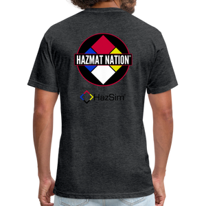 HazSim/HazmatNation Fitted Cotton/Poly T-Shirt by Next Level - heather black