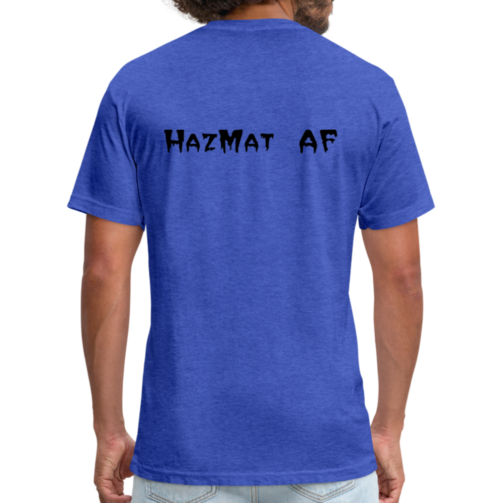 HazMat AF - Fitted Cotton/Poly T-Shirt by Next Level - heather royal