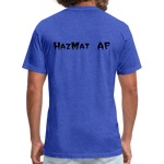 HazMat AF - Fitted Cotton/Poly T-Shirt by Next Level - heather royal