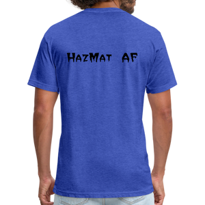 HazMat AF - Fitted Cotton/Poly T-Shirt by Next Level - heather royal