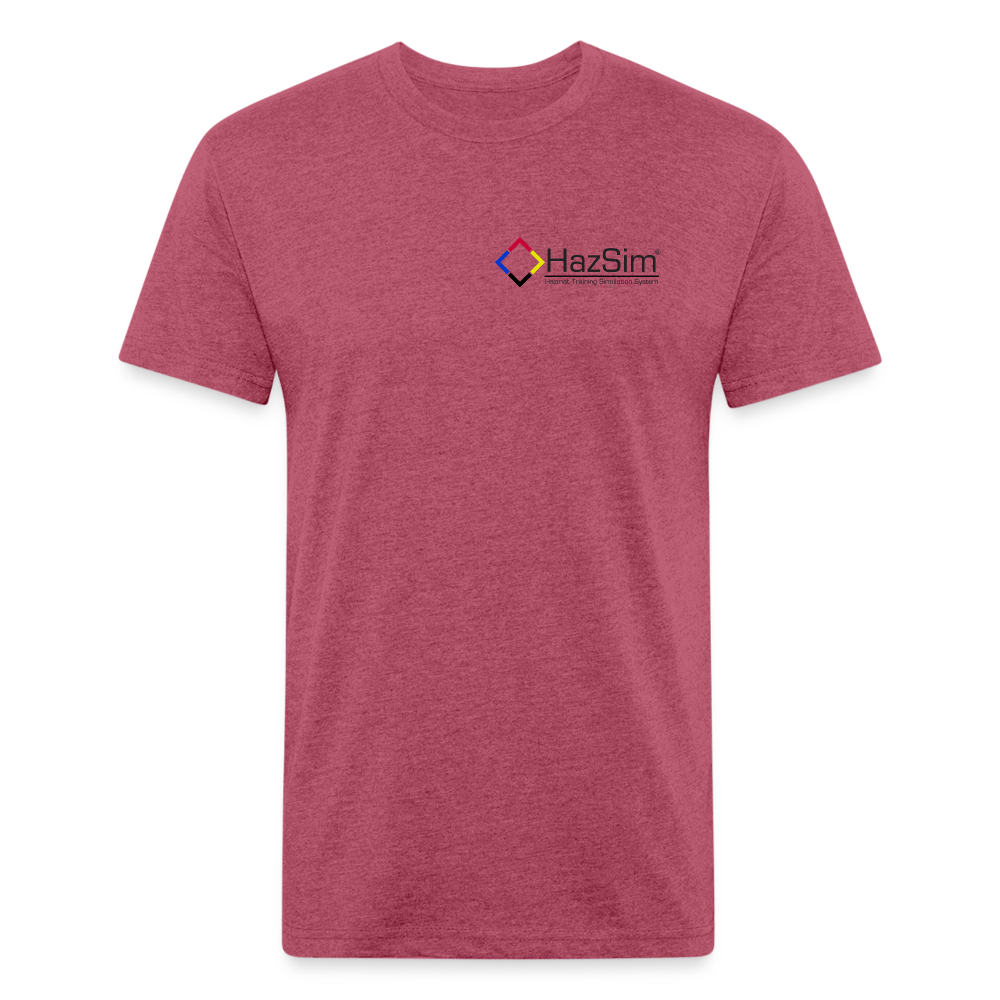 HazSim USA T-Shirt by Next Level - heather burgundy