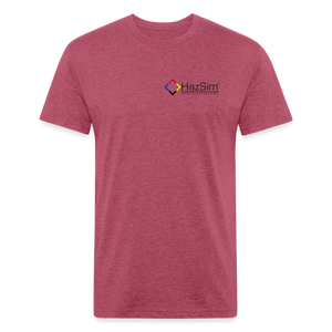 HazSim USA T-Shirt by Next Level - heather burgundy