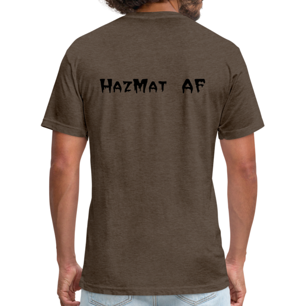 HazMat AF - Fitted Cotton/Poly T-Shirt by Next Level - heather espresso