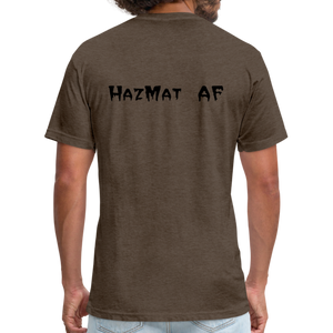 HazMat AF - Fitted Cotton/Poly T-Shirt by Next Level - heather espresso