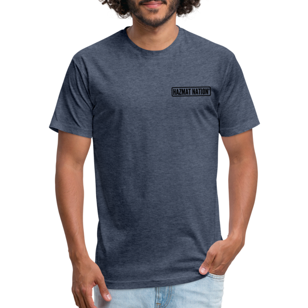 HazMat AF - Fitted Cotton/Poly T-Shirt by Next Level - heather navy