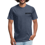 HazMat AF - Fitted Cotton/Poly T-Shirt by Next Level - heather navy