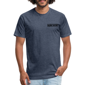 HazMat AF - Fitted Cotton/Poly T-Shirt by Next Level - heather navy