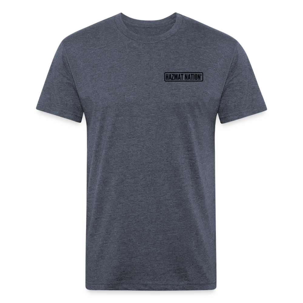 HazMat AF - Fitted Cotton/Poly T-Shirt by Next Level - heather navy