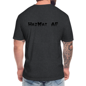HazMat AF - Fitted Cotton/Poly T-Shirt by Next Level - heather black
