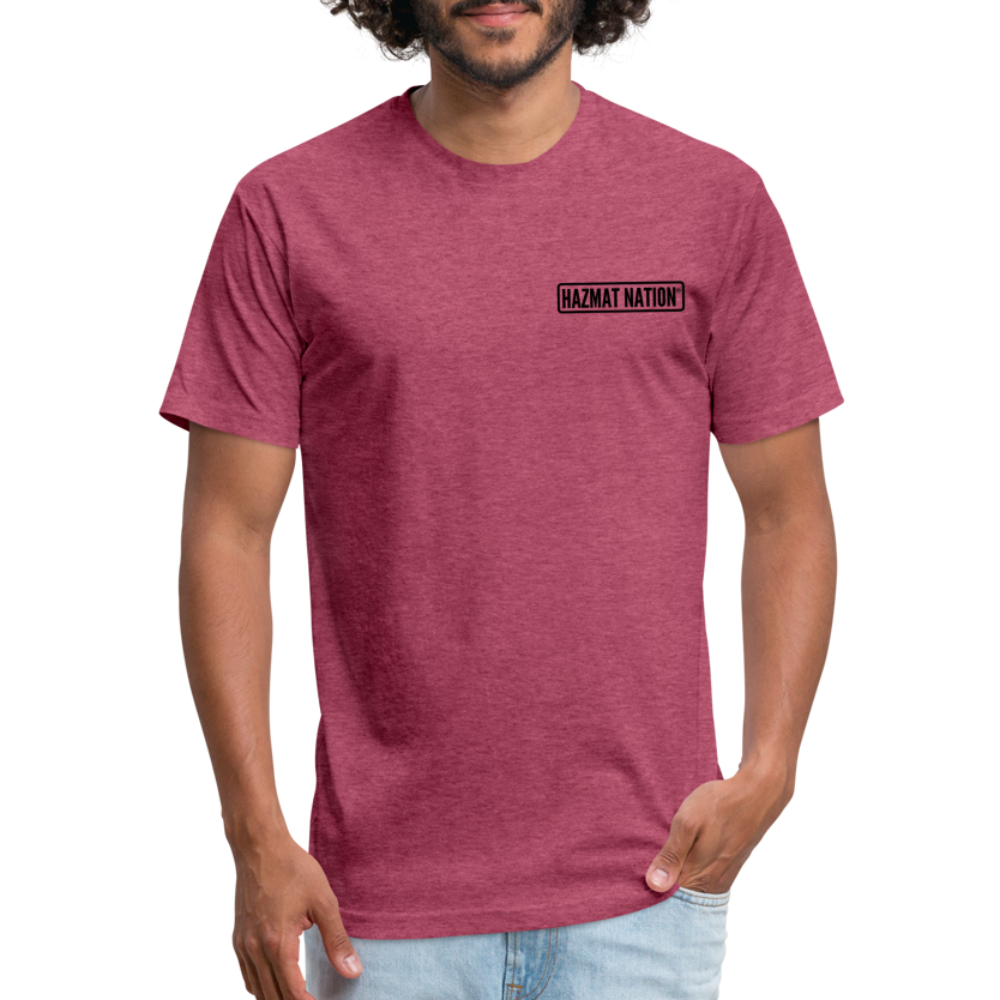 HazMat AF - Fitted Cotton/Poly T-Shirt by Next Level - heather burgundy