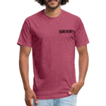 HazMat AF - Fitted Cotton/Poly T-Shirt by Next Level - heather burgundy