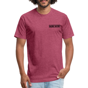 HazMat AF - Fitted Cotton/Poly T-Shirt by Next Level - heather burgundy
