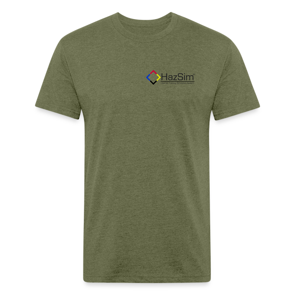 HazSim USA T-Shirt by Next Level - heather military green