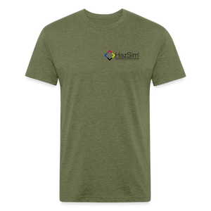 HazSim USA T-Shirt by Next Level - heather military green