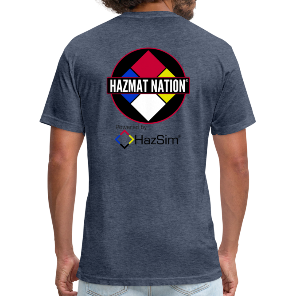 HazSim/HazmatNation Fitted Cotton/Poly T-Shirt by Next Level - heather navy