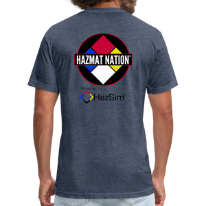 HazSim/HazmatNation Fitted Cotton/Poly T-Shirt by Next Level - heather navy