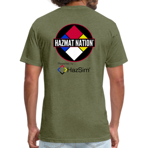 HazSim/HazmatNation Fitted Cotton/Poly T-Shirt by Next Level - heather military green