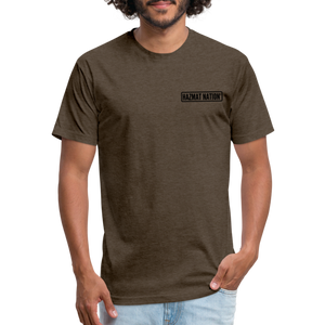 HazMat AF - Fitted Cotton/Poly T-Shirt by Next Level - heather espresso
