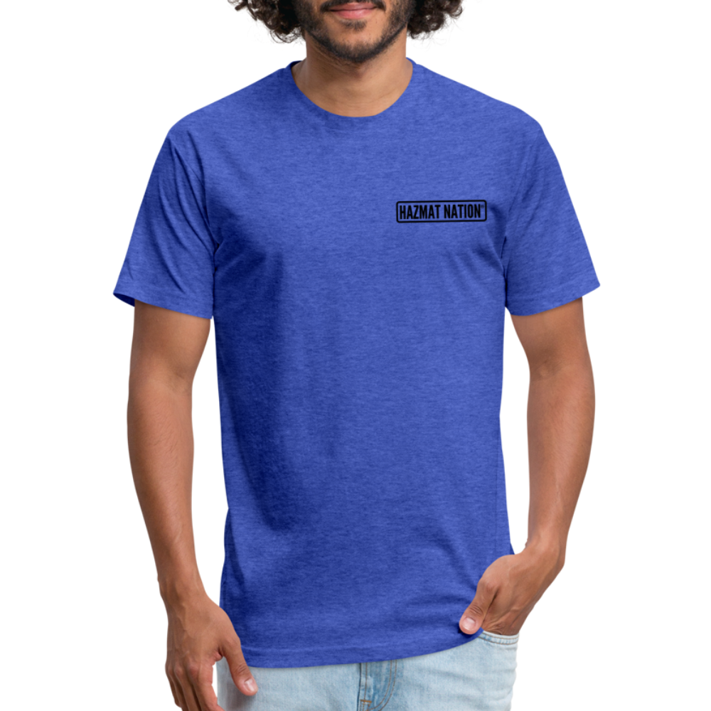 HazMat AF - Fitted Cotton/Poly T-Shirt by Next Level - heather royal