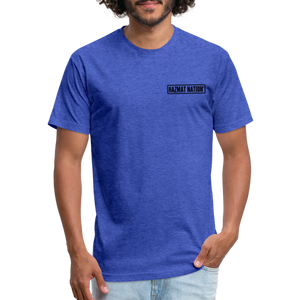 HazMat AF - Fitted Cotton/Poly T-Shirt by Next Level - heather royal