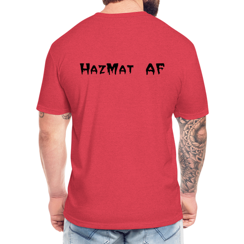 HazMat AF - Fitted Cotton/Poly T-Shirt by Next Level - heather red
