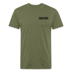 HazMat AF - Fitted Cotton/Poly T-Shirt by Next Level - heather military green