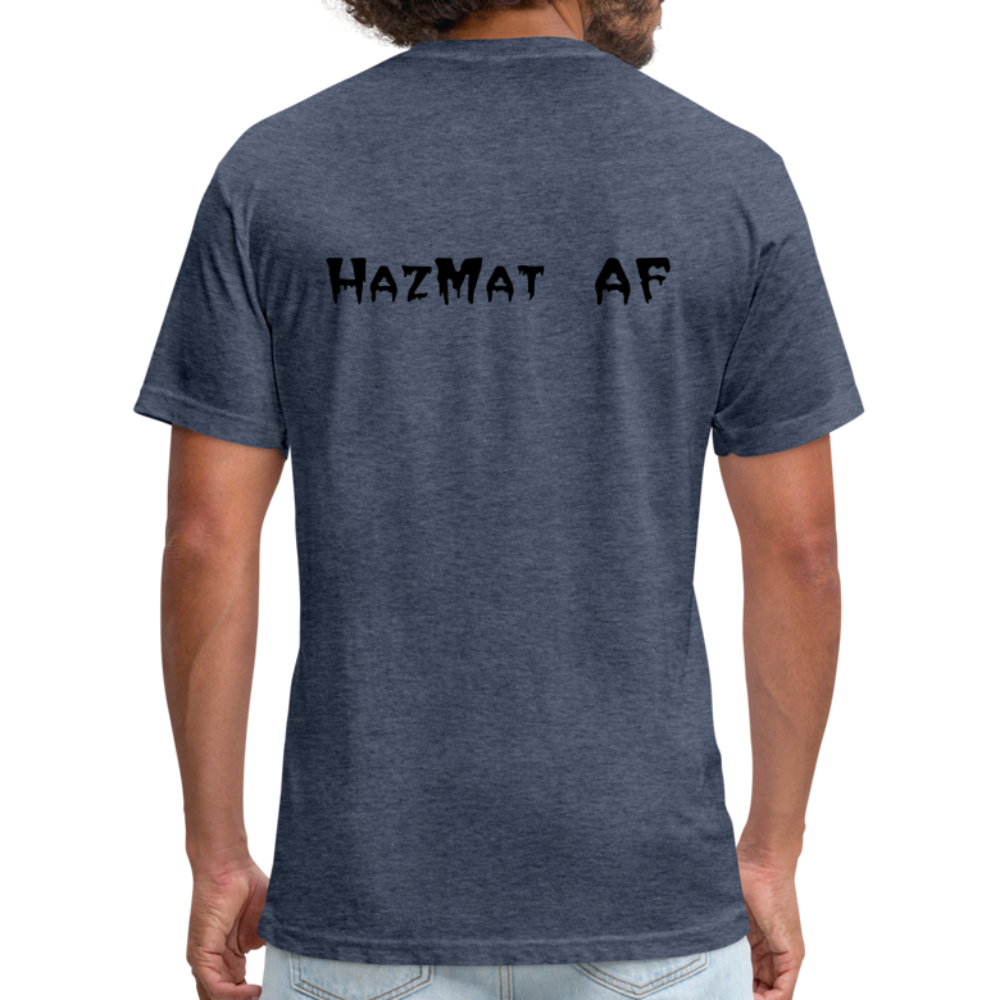 HazMat AF - Fitted Cotton/Poly T-Shirt by Next Level - heather navy