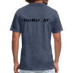 HazMat AF - Fitted Cotton/Poly T-Shirt by Next Level - heather navy
