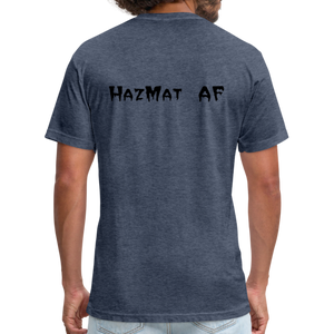 HazMat AF - Fitted Cotton/Poly T-Shirt by Next Level - heather navy