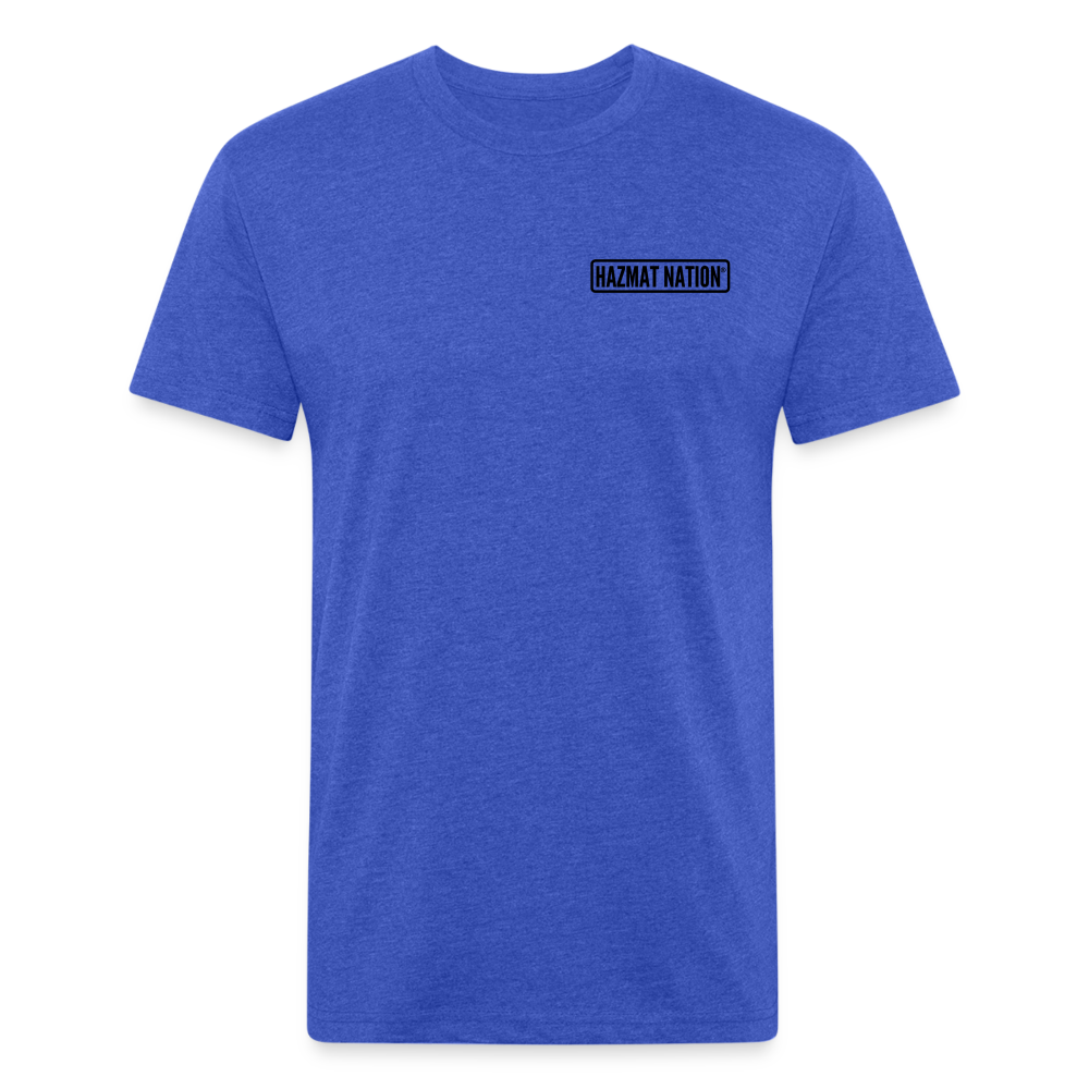 HazMat AF - Fitted Cotton/Poly T-Shirt by Next Level - heather royal