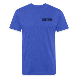 HazMat AF - Fitted Cotton/Poly T-Shirt by Next Level - heather royal
