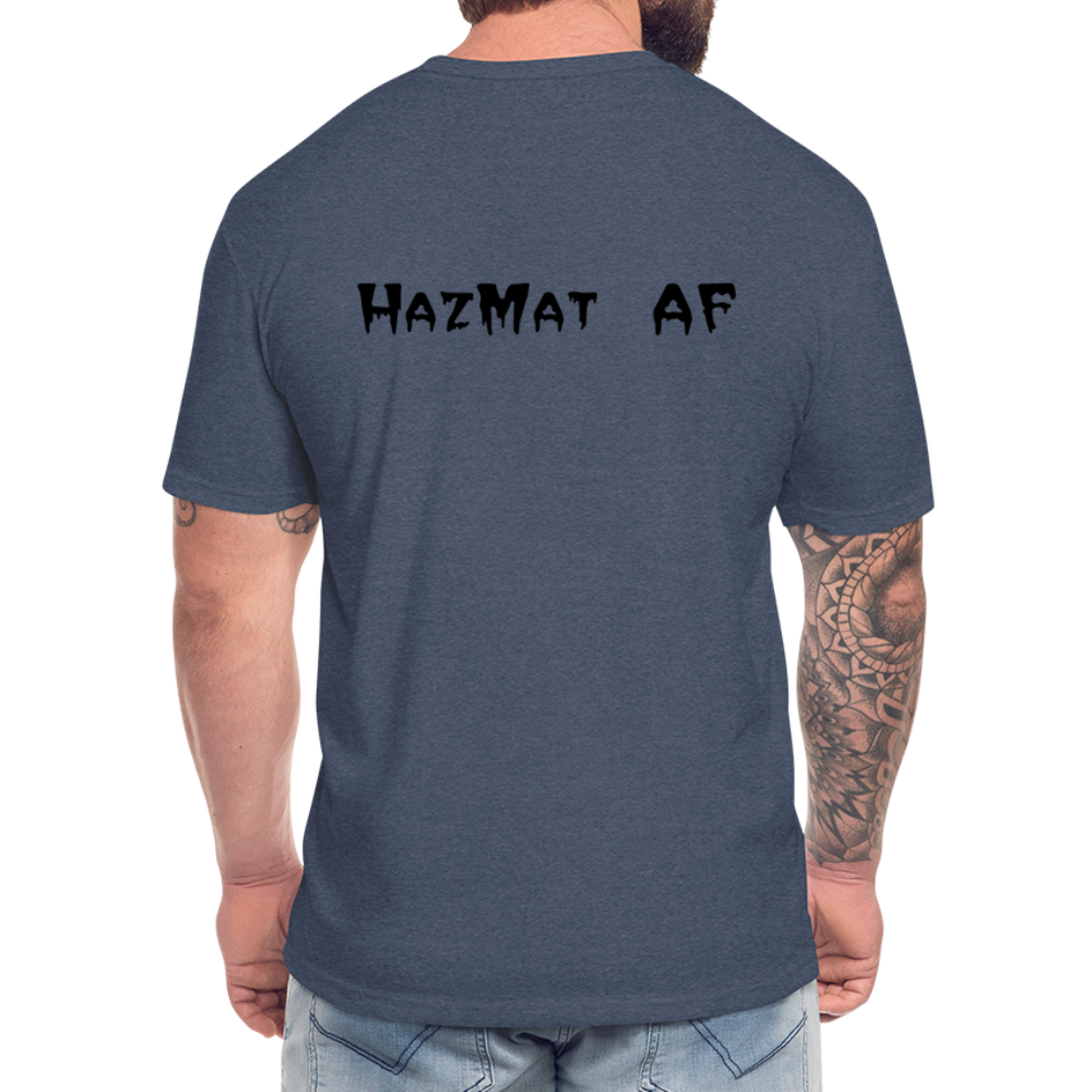 HazMat AF - Fitted Cotton/Poly T-Shirt by Next Level - heather navy
