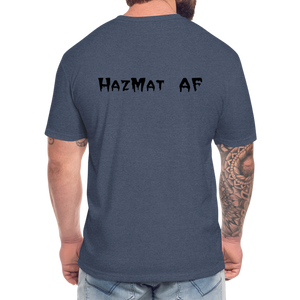 HazMat AF - Fitted Cotton/Poly T-Shirt by Next Level - heather navy