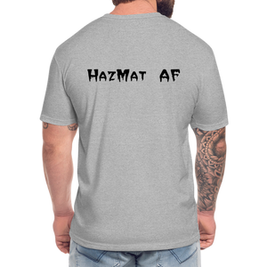HazMat AF - Fitted Cotton/Poly T-Shirt by Next Level - heather gray