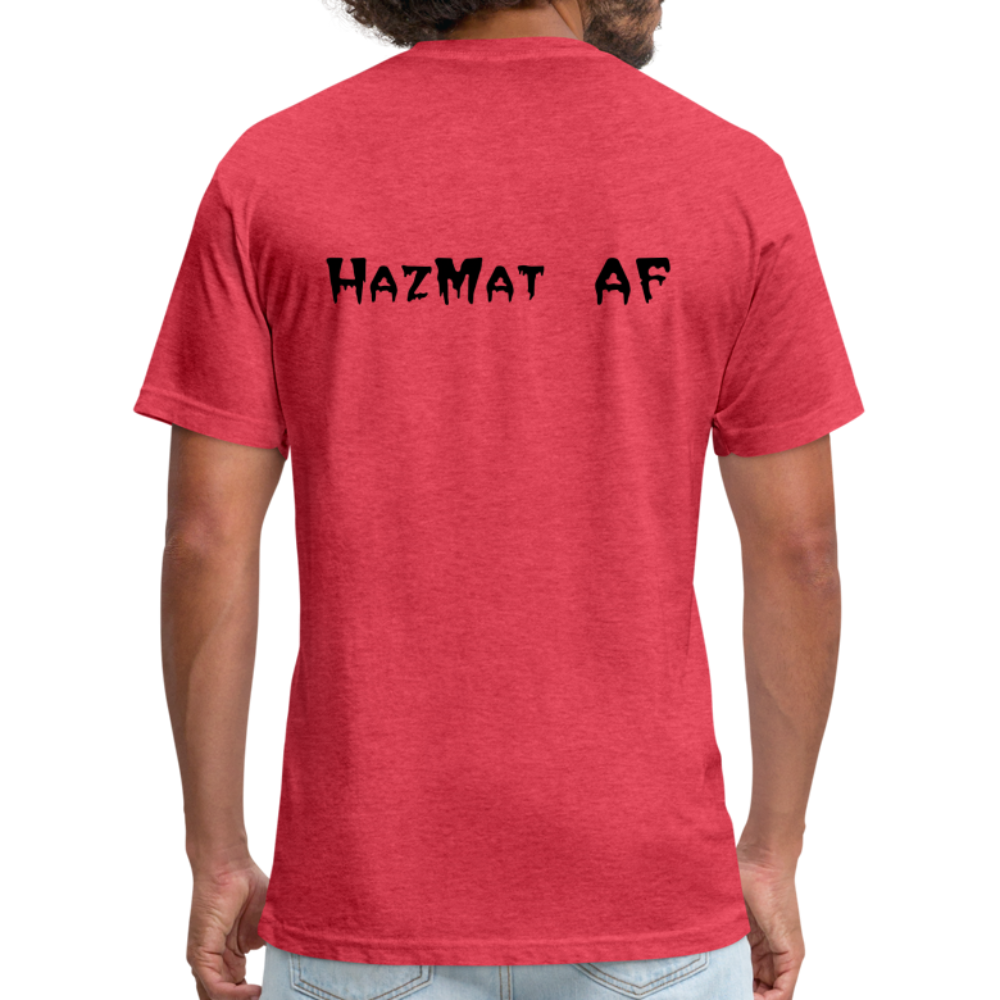 HazMat AF - Fitted Cotton/Poly T-Shirt by Next Level - heather red