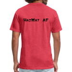 HazMat AF - Fitted Cotton/Poly T-Shirt by Next Level - heather red