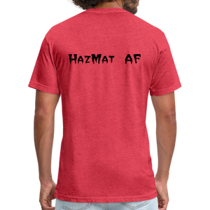 HazMat AF - Fitted Cotton/Poly T-Shirt by Next Level - heather red