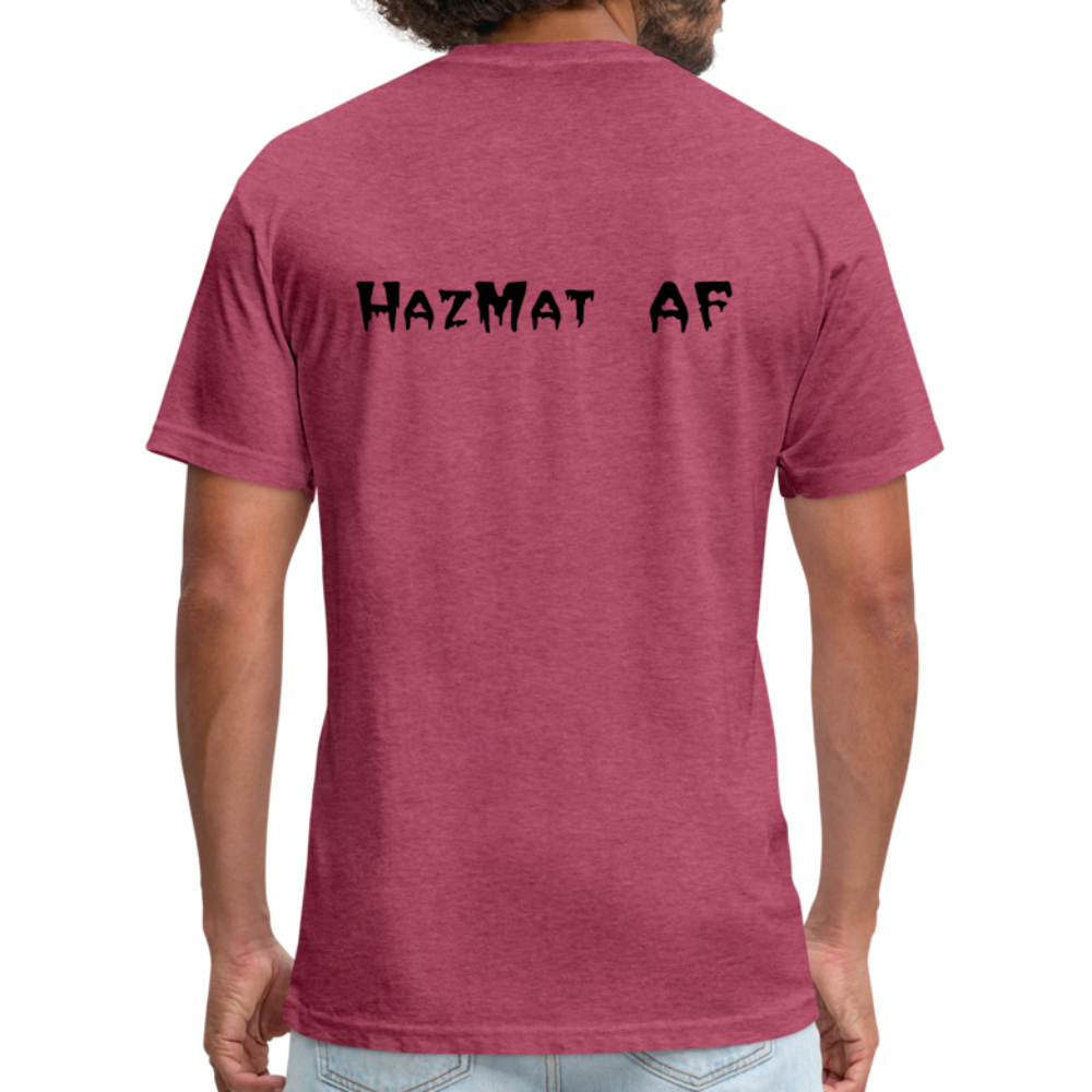HazMat AF - Fitted Cotton/Poly T-Shirt by Next Level - heather burgundy