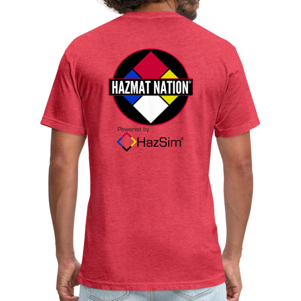 HazSim/HazmatNation Fitted Cotton/Poly T-Shirt by Next Level - heather red