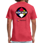 HazSim/HazmatNation Fitted Cotton/Poly T-Shirt by Next Level - heather red